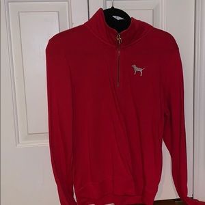 PINK sherpa lined quarter zip